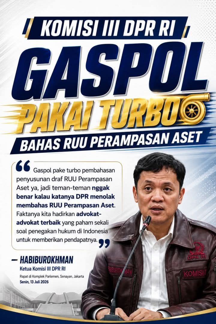 UU Perampasan Aset Terus Digodok Dewan